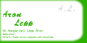 aron lepp business card
