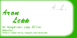 aron lepp business card